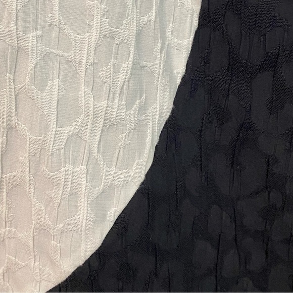 Michael Kors Womens Size 8 Crepe Sleeveless Sheath Dress Black Cream Color Block - Picture 4 of 7